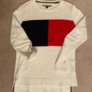 Tommy Hilfiger Cream Flag Knit Sweater